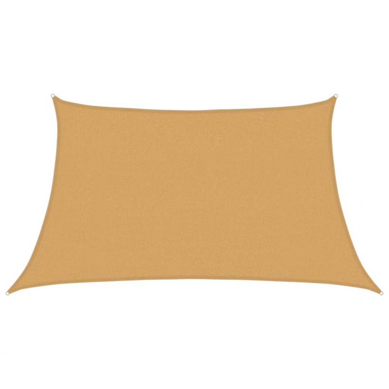 Żagiel przeciwsłoneczny, 160 g/m², trapez, jasnoszary, 3/4x2 m