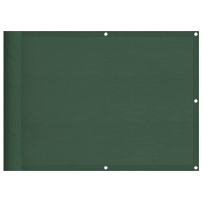 Parawan balkonowy ciemnozielony 75x800 cm 100% poliester Oxford