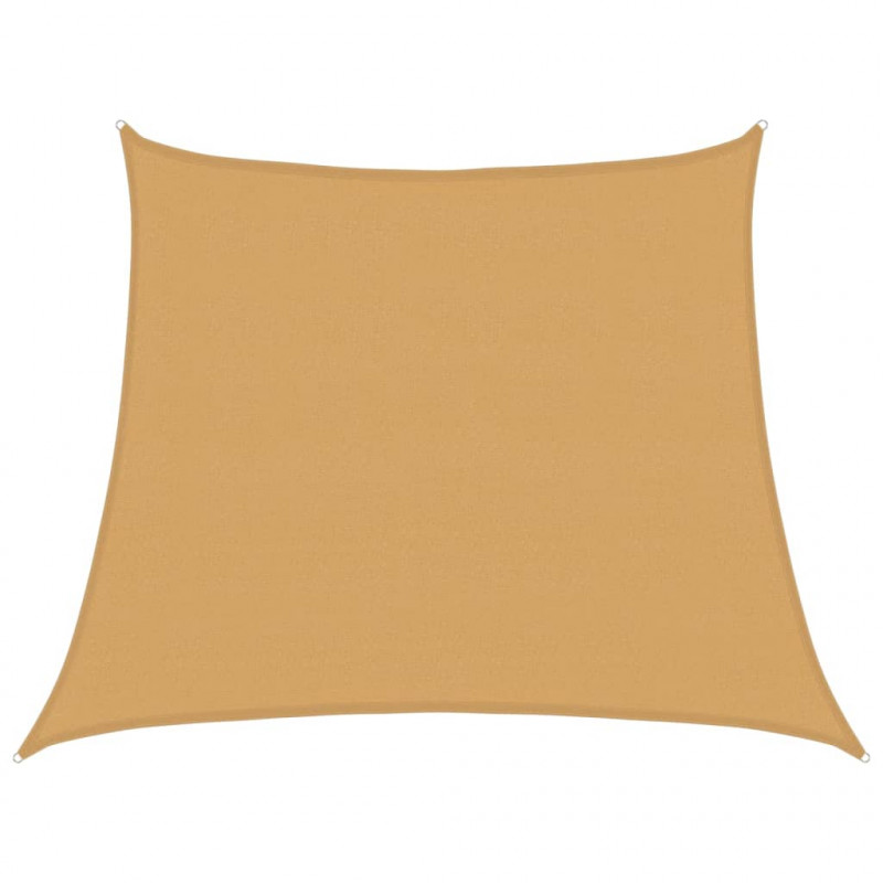 Żagiel przeciwsłoneczny, 160 g/m², trapez, jasnoszary, 3/4x3 m