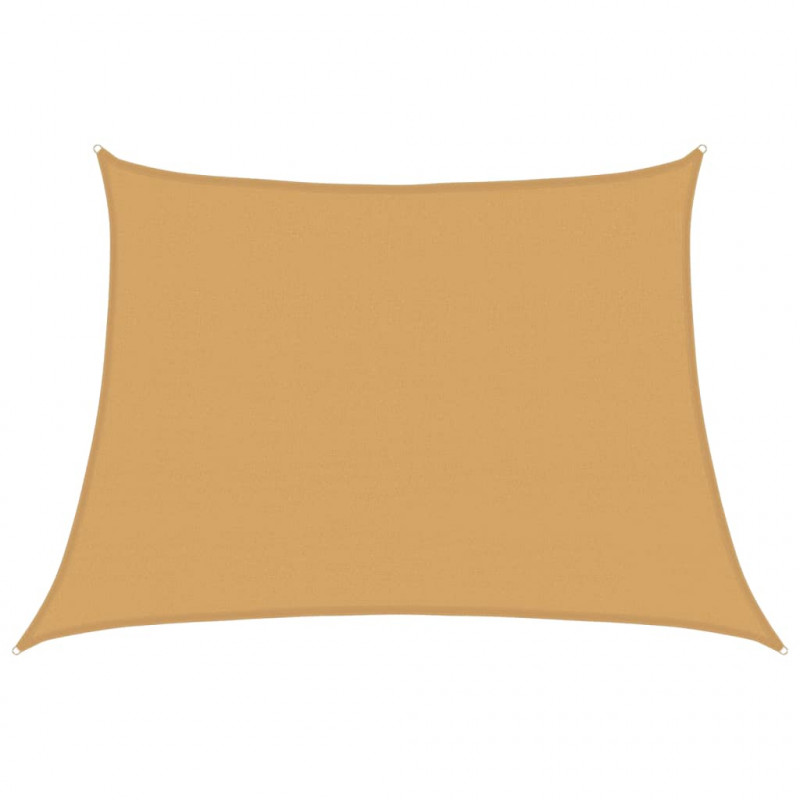 Żagiel przeciwsłoneczny, 160 g/m², trapez, jasnoszary, 4/5x3 m