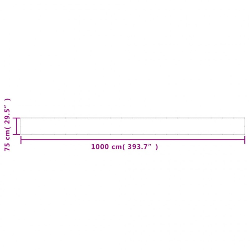 Parawan balkonowy, niebieski, 75x1000 cm, 100% poliester Oxford