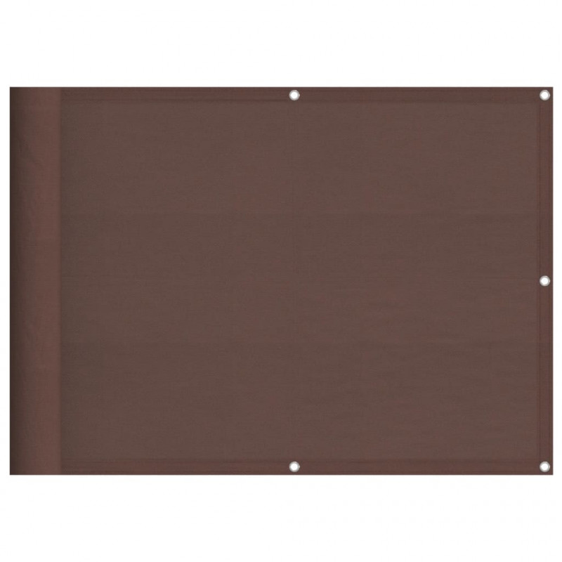 Parawan balkonowy, brązowy, 75x1000 cm, 100% poliester Oxford