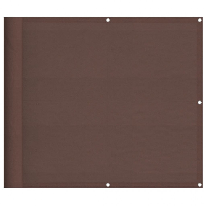 Parawan balkonowy, brązowy, 90x700 cm, 100% poliester Oxford