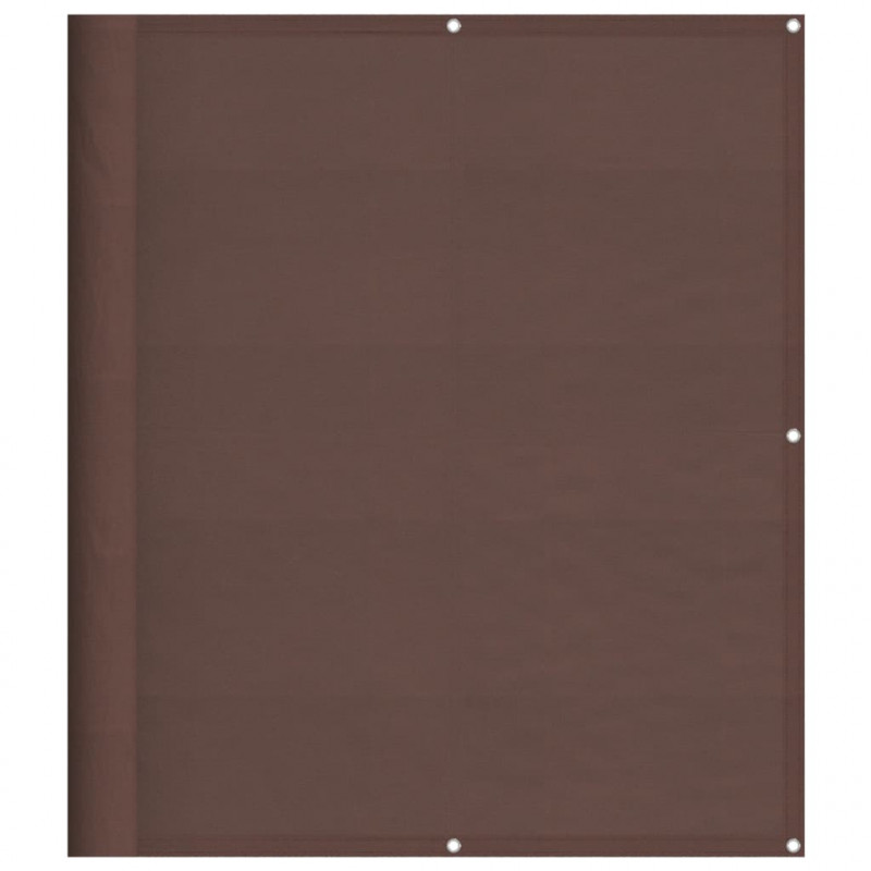 Parawan balkonowy, brązowy, 120x700 cm, 100% poliester Oxford