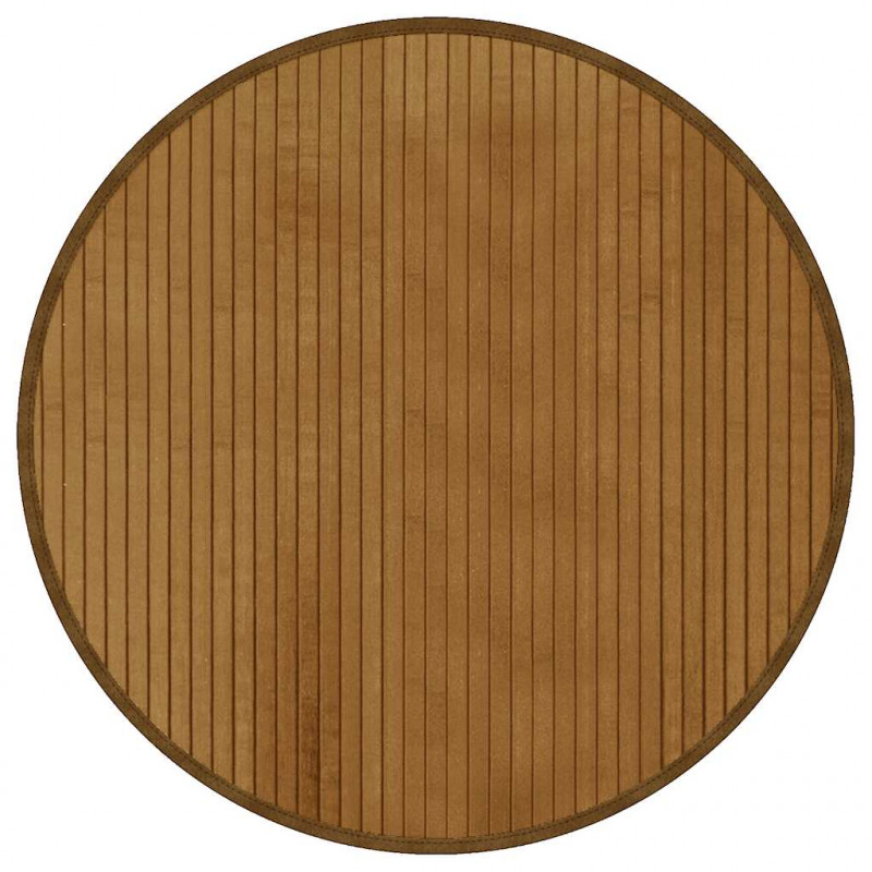 Dywan okrągły, brązowy, 60 cm, bambusowy