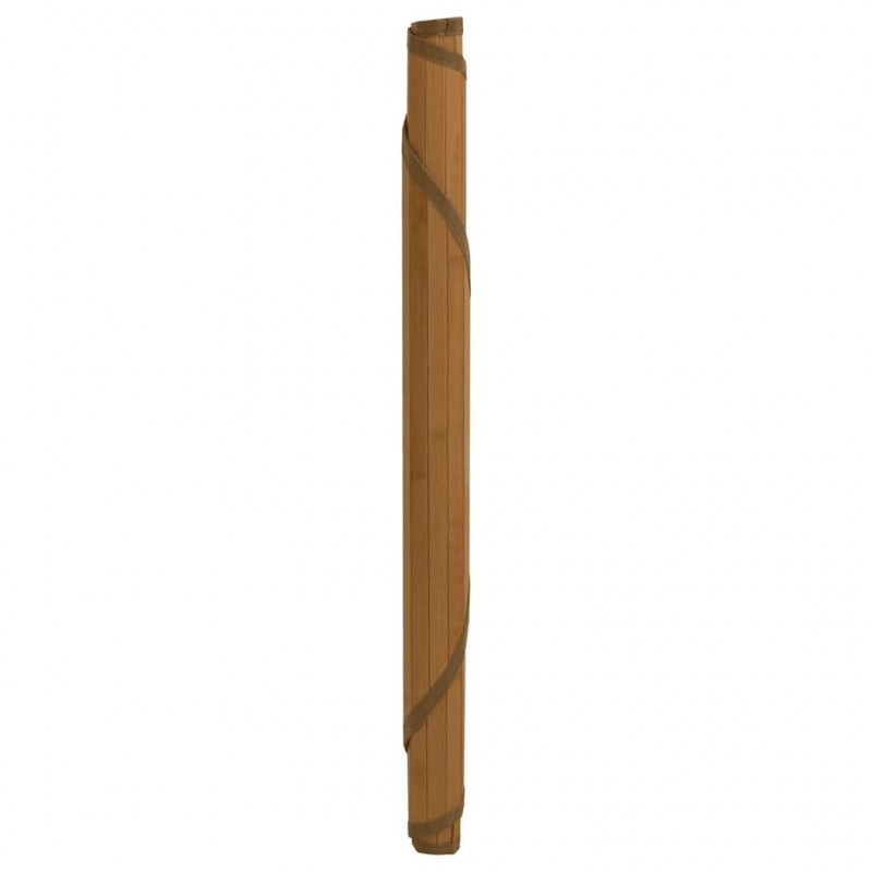 Dywan okrągły, brązowy, 60 cm, bambusowy
