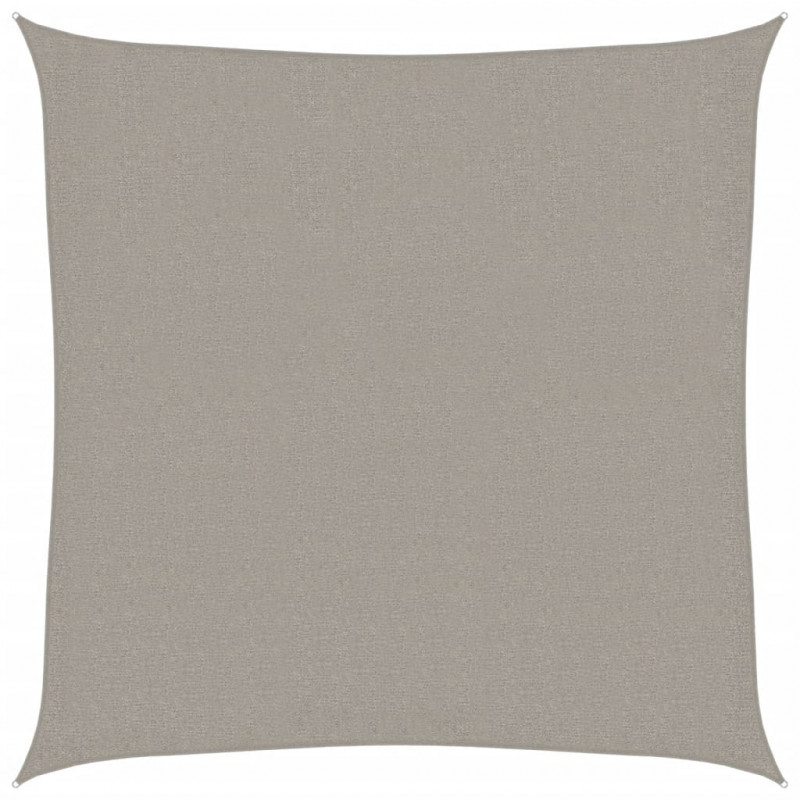 Żagiel przeciwsłoneczny, 160 g/m², jasnoszary, 3,6x3,6 m, HDPE