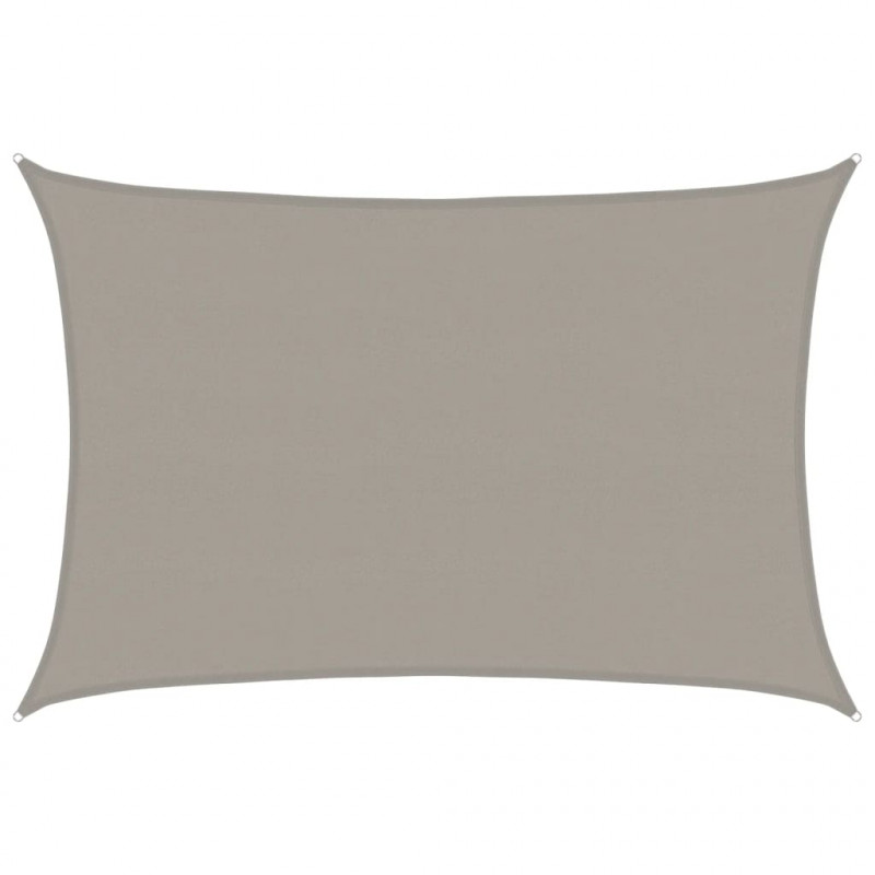 Żagiel przeciwsłoneczny, 160 g/m², jasnoszary, 5x6 m, HDPE