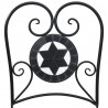 Składane krzesła bistro, 2 szt,. czarno-białe, ceramiczne