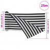 Siatka cieniująca, antracytowo-biała, 1,2x25 m, HDPE, 150 g/m²