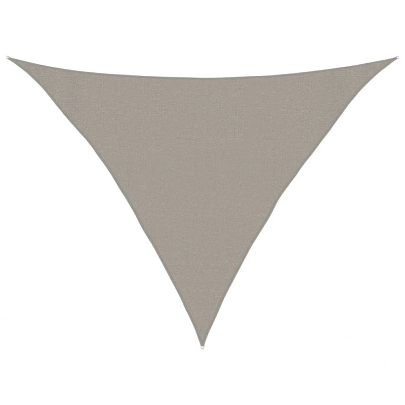 Żagiel przeciwsłoneczny, 160 g/m², jasnoszary, 3x3x4,2 m, HDPE