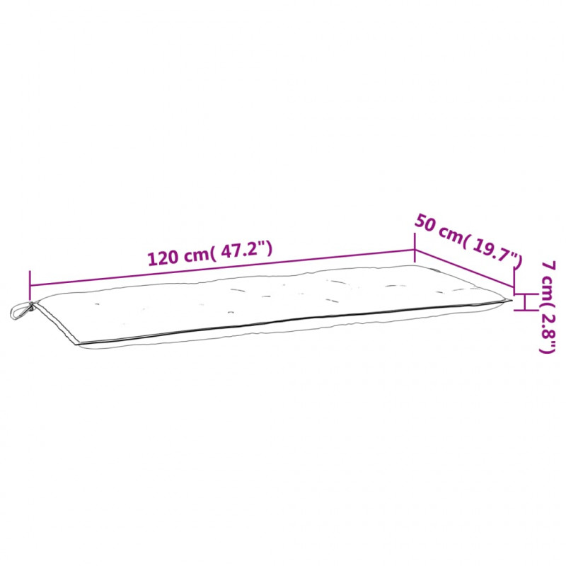 Poduszki na ławkę ogrodową, 2 szt., ciemnoszary melanż