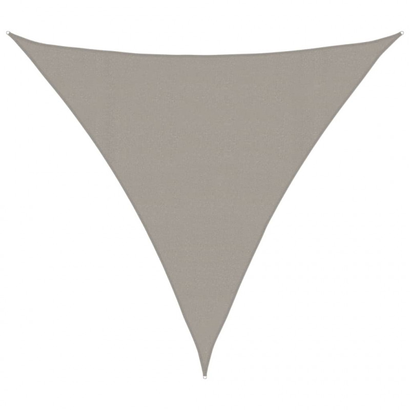 Żagiel przeciwsłoneczny, 160 g/m², jasnoszary, 4x4x4 m, HDPE