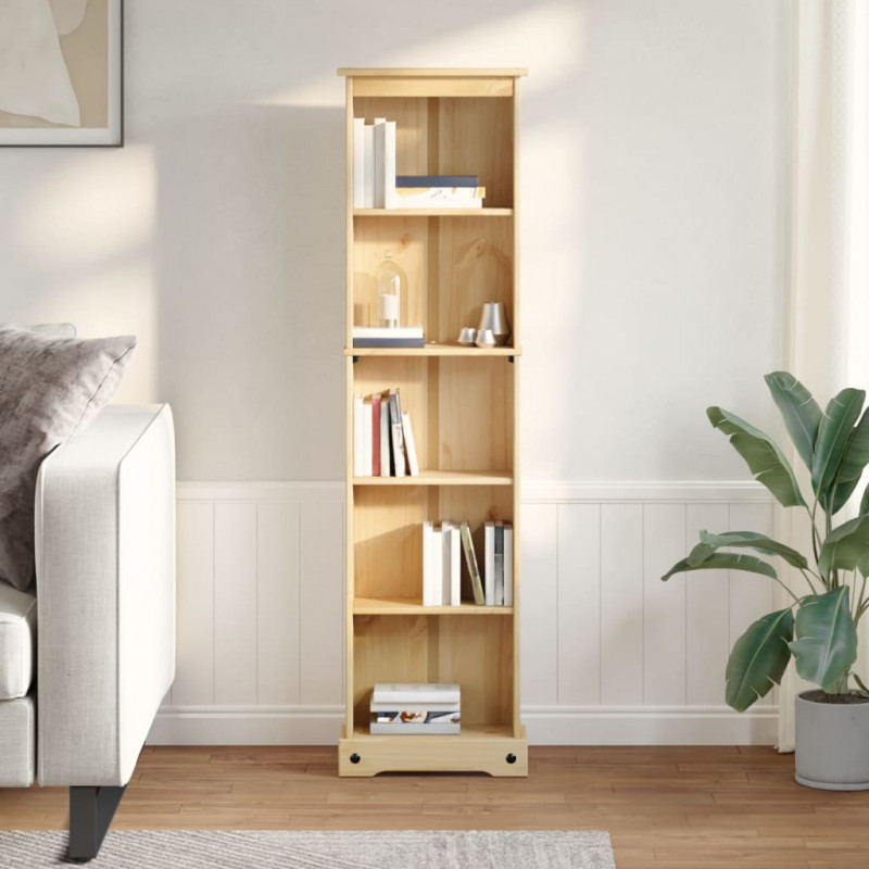 Biblioteczka Corona, 46x20x170 cm, lite drewno sosnowe