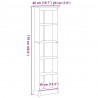 Biblioteczka Corona, 46x20x170 cm, lite drewno sosnowe