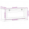 Szafka na buty Corona, 99x32x47 cm, lite drewno sosnowe