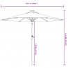 Parasol ogrodowy na stalowym słupku, antracyt, 225x225x212 cm