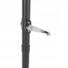 Parasol ogrodowy LED, stalowy słupek, zielony, 225x225x212 cm