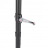 Parasol ogrodowy LED, stalowy słupek, bordowy, 225x225x212 cm