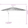 Parasol ogrodowy na stalowym słupku, biały, 290x290x238 cm