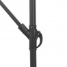 Parasol ogrodowy z LED, stalowy słupek, brązowy, 246x246x230 cm