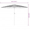 Parasol ogrodowy na stalowym słupku, niebieski, 268x268x226 cm