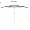 Parasol ogrodowy na stalowym słupku, biały, 268x268x226 cm