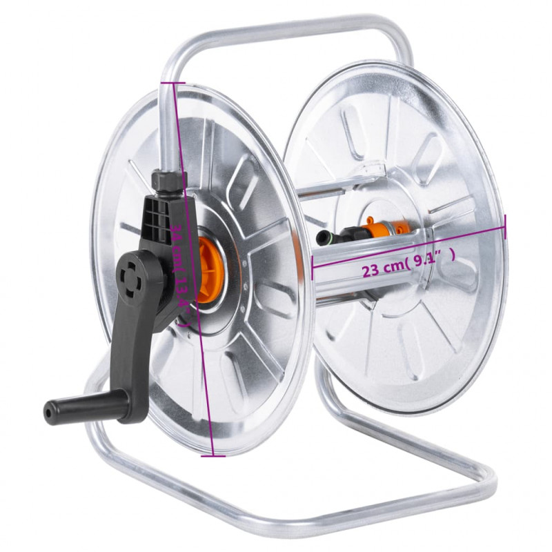 Bęben ścienny na wąż stalowy 50 m 1/2" lub 35 m 3/4"