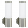 Zewnętrzna lampa ścienna 2 pcs Srebrny 12 x 8,5 x 27 cm