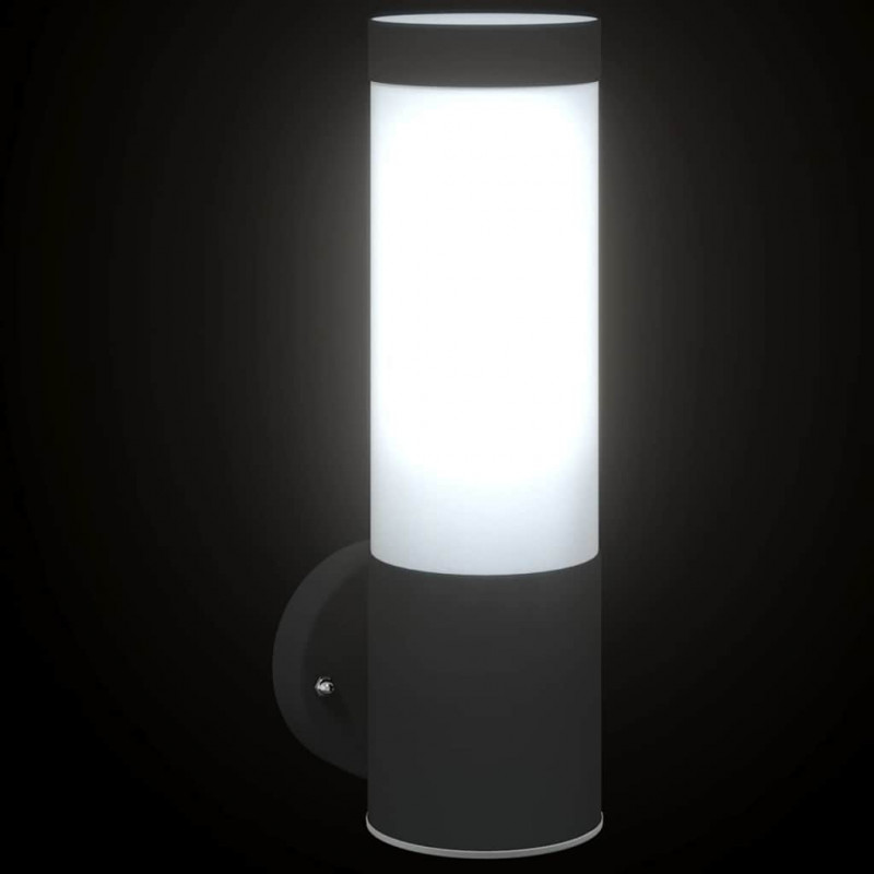Zewnętrzna lampa ścienna Czarny 12 x 8,5 x 27 cm