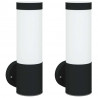 Zewnętrzna lampa ścienna 2 pcs Czarny 12 x 8,5 x 27 cm