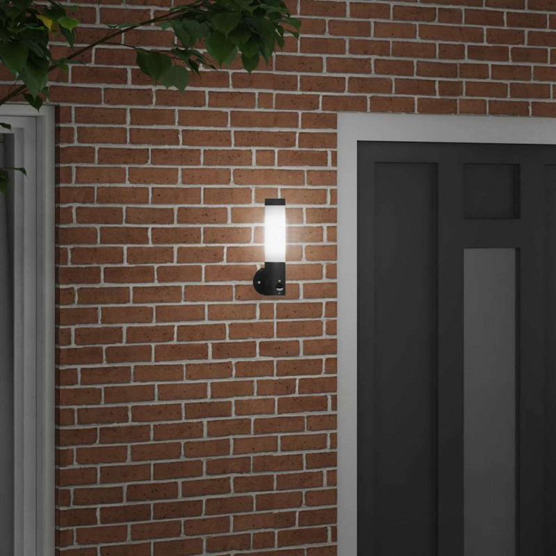 Zewnętrzna lampa ścienna Czarny 12 x 8,5 x 29 cm