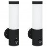 Zewnętrzna lampa ścienna 2 pcs Czarny 12 x 8,5 x 29 cm