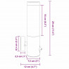 Zewnętrzna lampa ścienna 2 pcs Czarny 12 x 8,5 x 29 cm