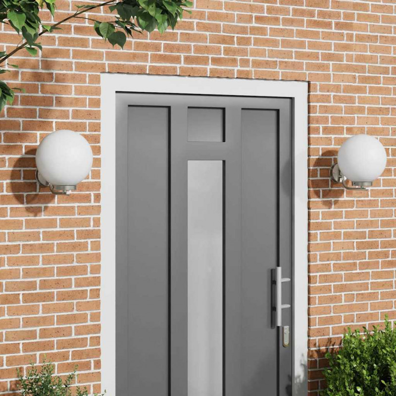 Zewnętrzna lampa ścienna 2 pcs Srebrny 29 x 25 x 33 cm