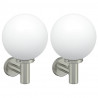 Zewnętrzna lampa ścienna 2 pcs Srebrny 28 x 25 x 38 cm