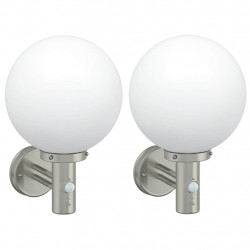 Zewnętrzna lampa ścienna 2 pcs Srebrny 28 x 25 x 38 cm