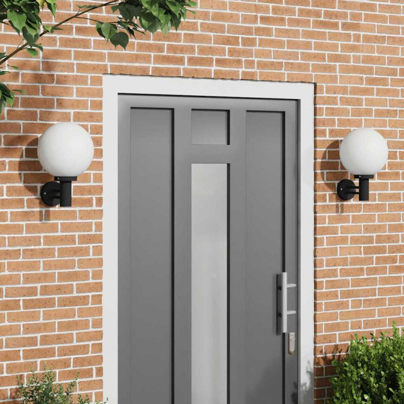 Zewnętrzna lampa ścienna 2 pcs Czarny 28 x 25 x 38 cm