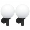 Zewnętrzna lampa ścienna 2 pcs Czarny 28 x 25 x 38 cm