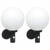 Zewnętrzna lampa ścienna 2 pcs Czarny 28 x 25 x 38 cm