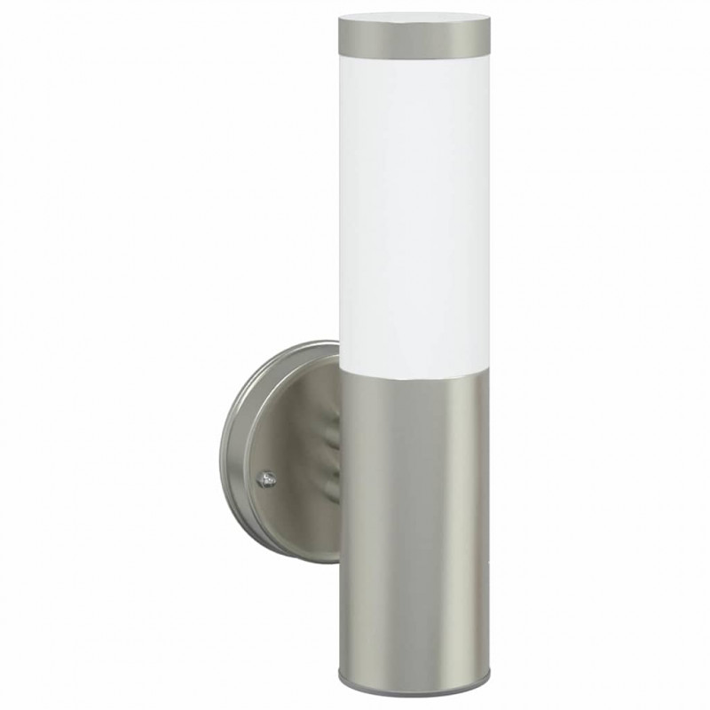 Zewnętrzna lampa ścienna 2 pcs Srebrny 15 x 7,5 x 33 cm