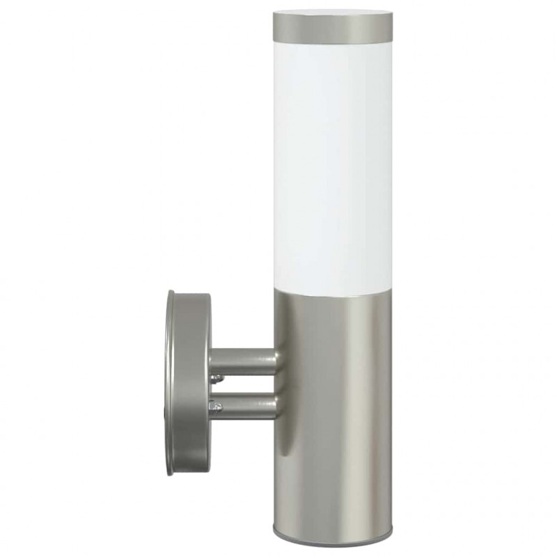 Zewnętrzna lampa ścienna 2 pcs Srebrny 15 x 7,5 x 33 cm