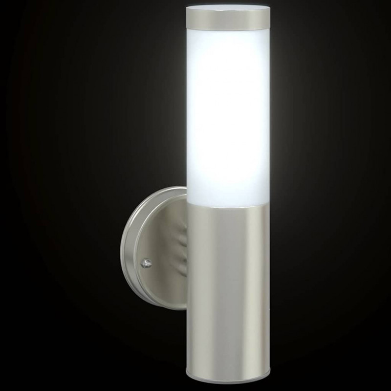Zewnętrzna lampa ścienna 2 pcs Srebrny 15 x 7,5 x 33 cm