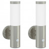 Zewnętrzna lampa ścienna 2 pcs Srebrny 15 x 7,5 x 33 cm