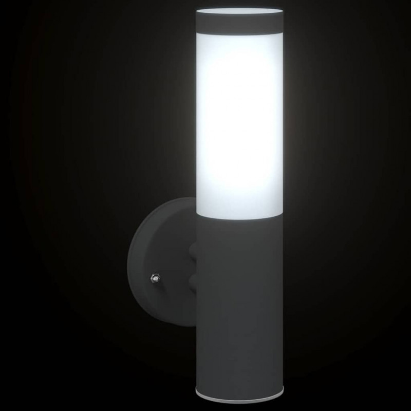 Zewnętrzna lampa ścienna Czarny 15 x 7,5 x 33 cm