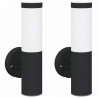 Zewnętrzna lampa ścienna 2 pcs Czarny 15 x 7,5 x 33 cm