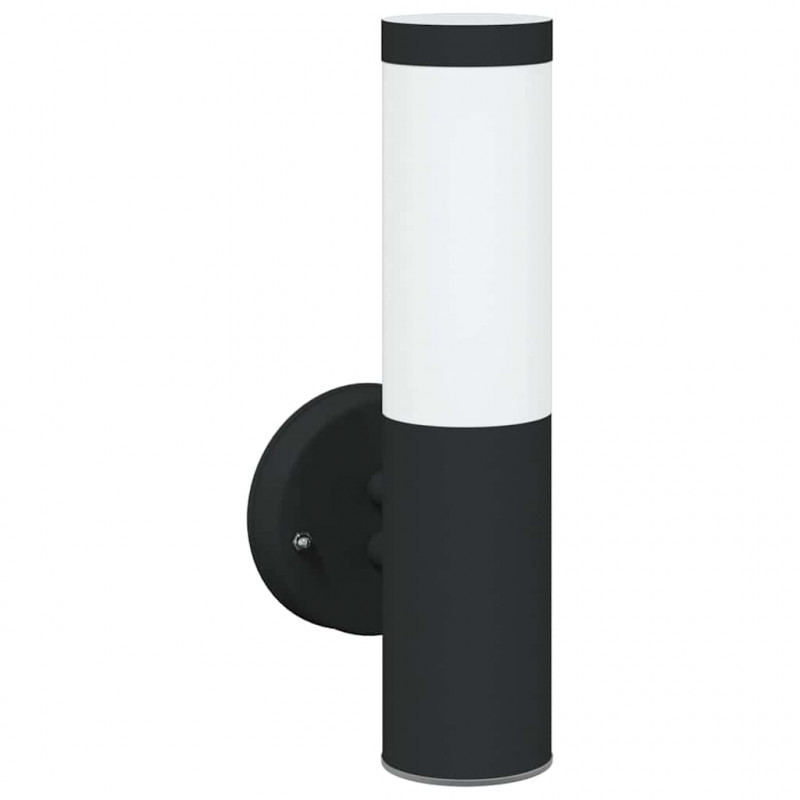 Zewnętrzna lampa ścienna 2 pcs Czarny 15 x 7,5 x 33 cm