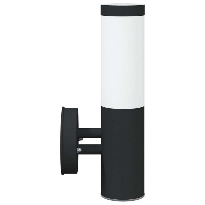 Zewnętrzna lampa ścienna 2 pcs Czarny 15 x 7,5 x 33 cm