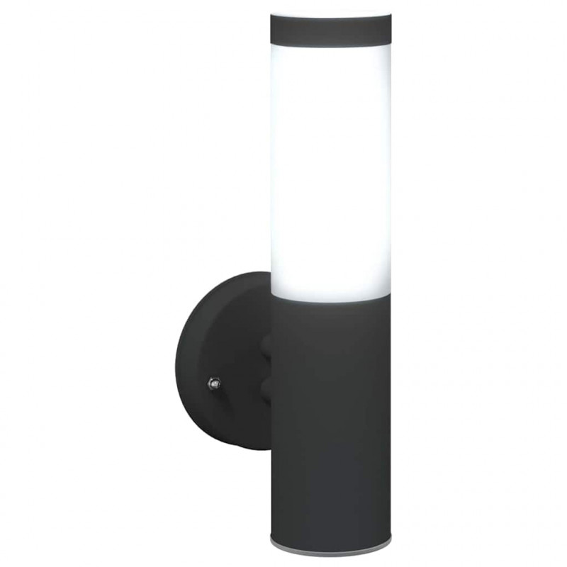 Zewnętrzna lampa ścienna 2 pcs Czarny 15 x 7,5 x 33 cm