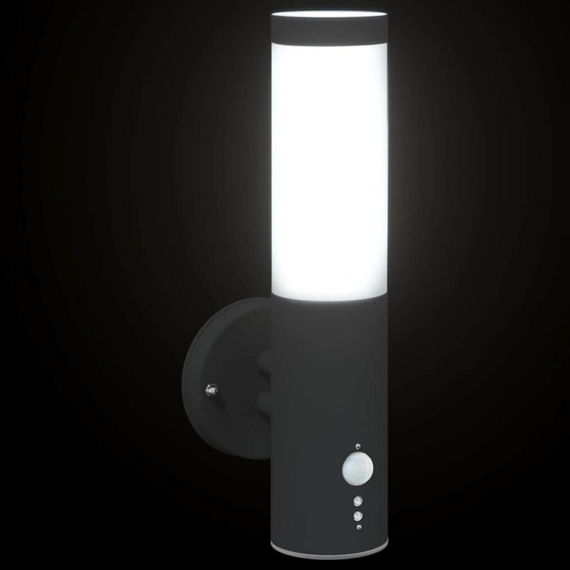 Zewnętrzna lampa ścienna Czarny 15 x 7,5 x 33 cm